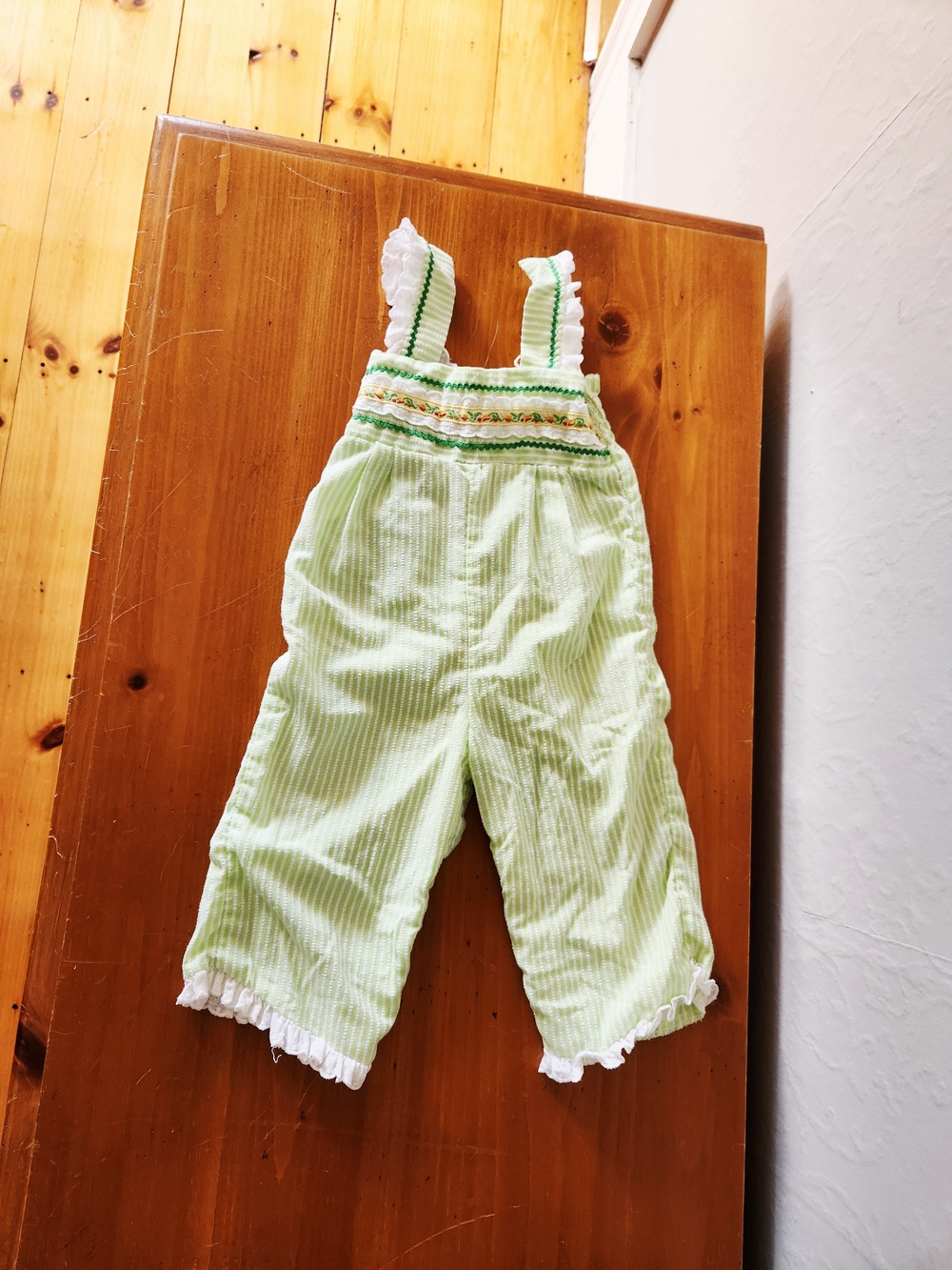Vintage 12 Month Smocked Overalls